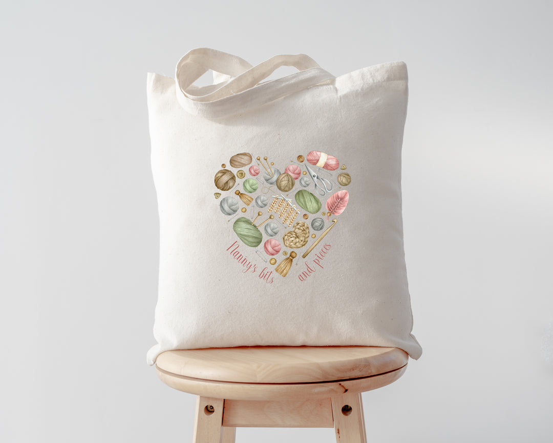 Personalised Nanny's Bits And Pieces Bag