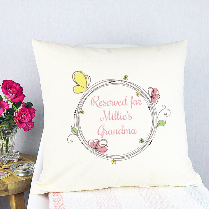 Personalised Reserved For Grandma Cushion