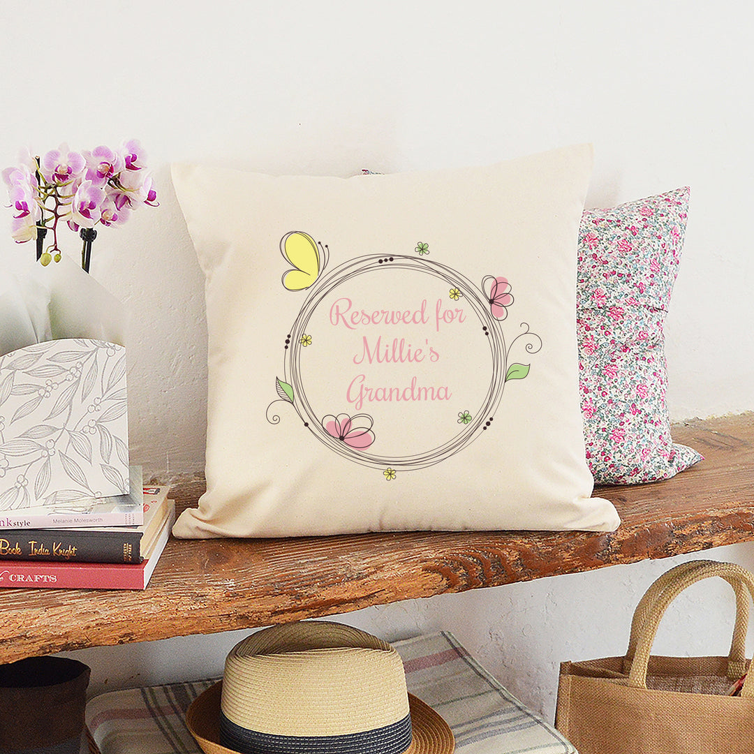 Personalised Reserved For Grandma Cushion