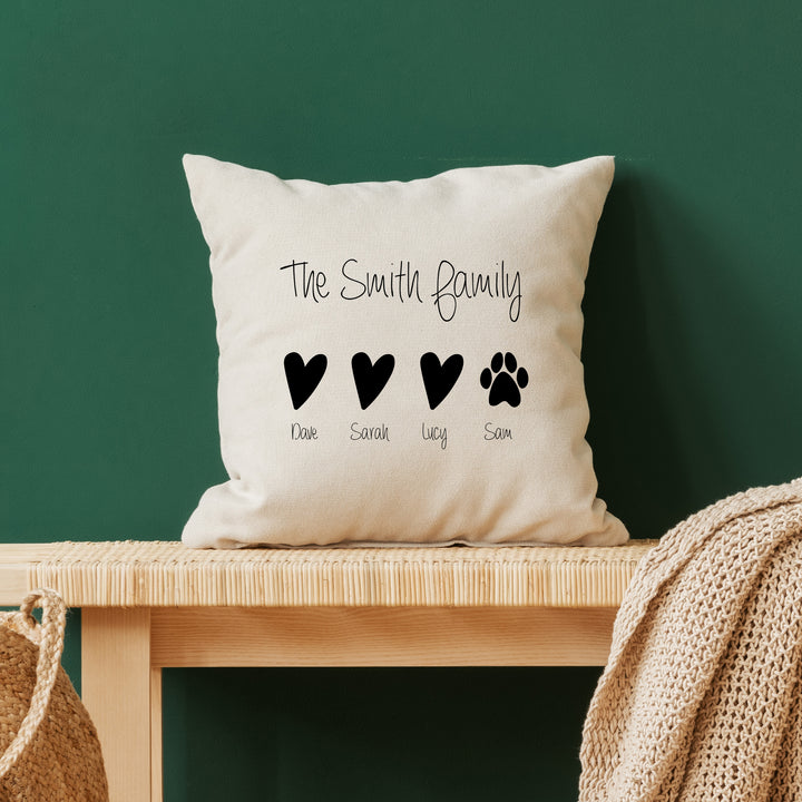 Personalised Family Cushion