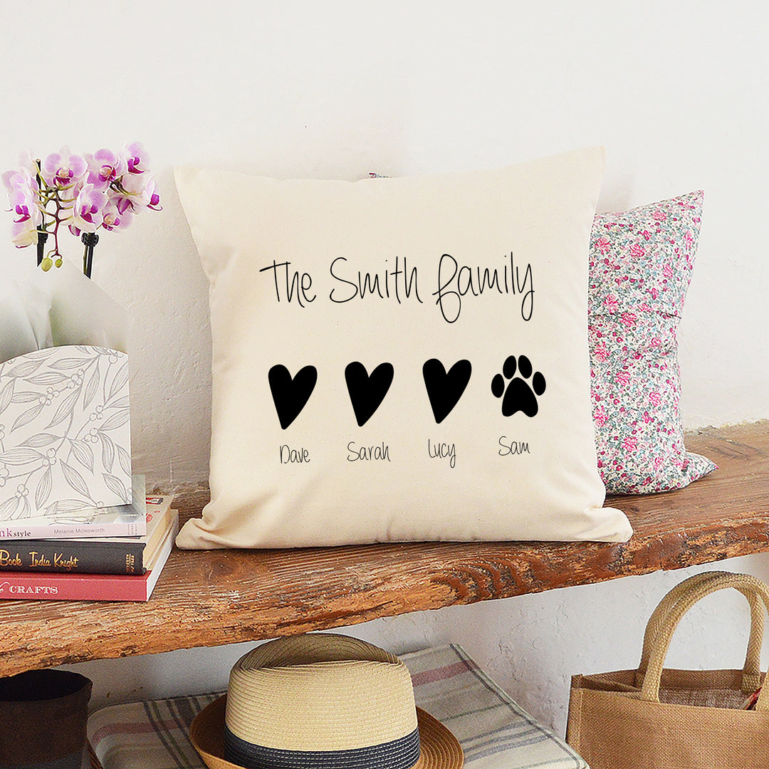 Personalised Family Cushion