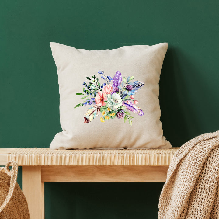 Flowers and Feathers Cushion