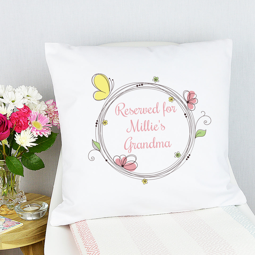 Personalised Reserved For Grandma Cushion