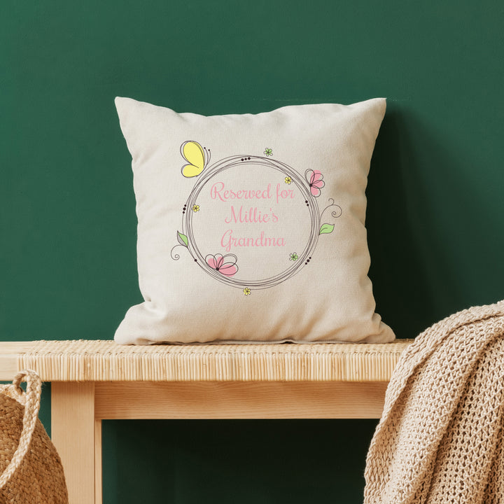 Personalised Reserved For Grandma Cushion