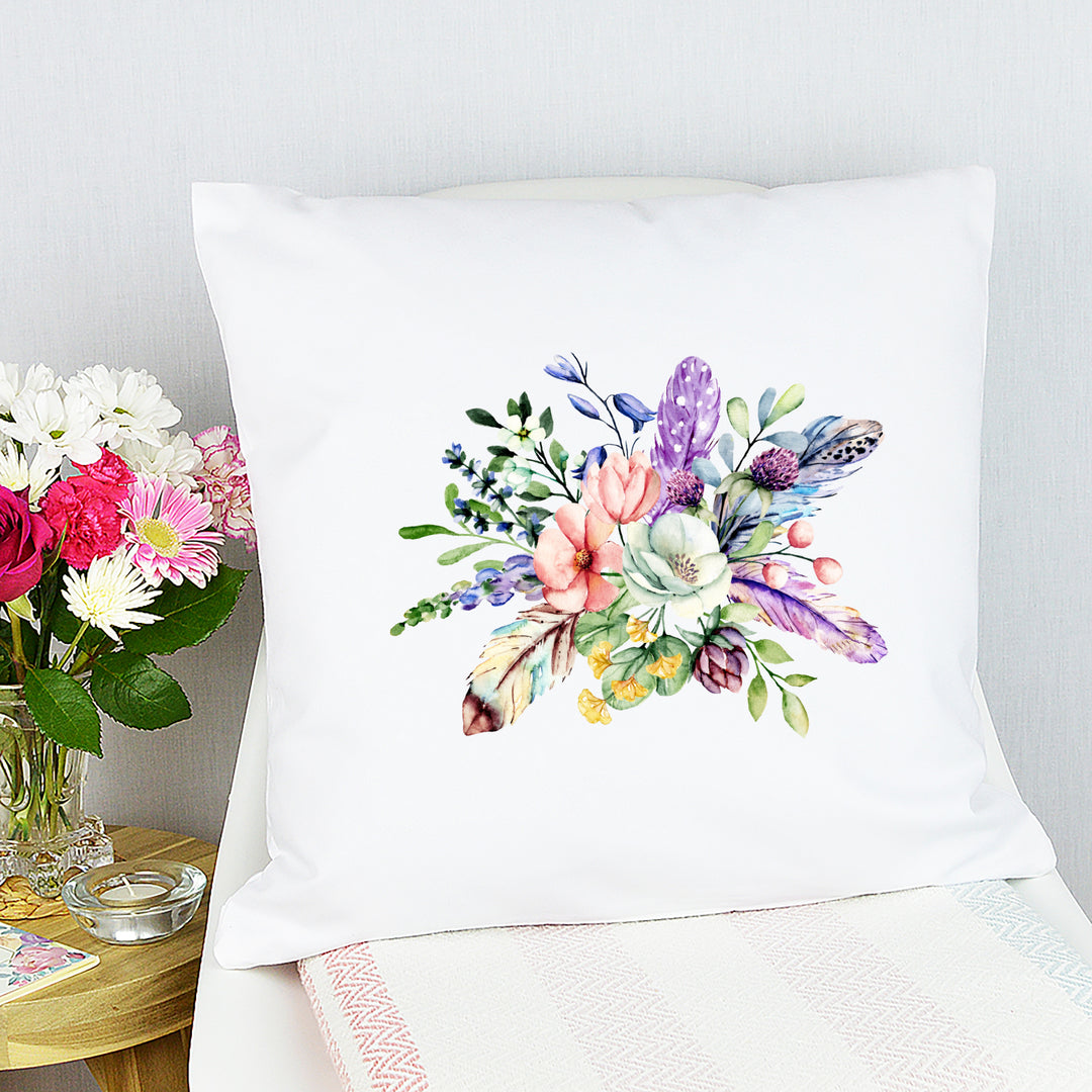 Flowers and Feathers Cushion