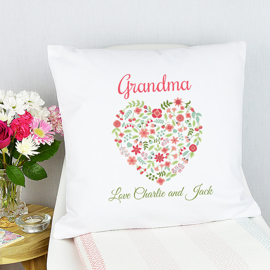 Personalised Grandma Heart Cushion